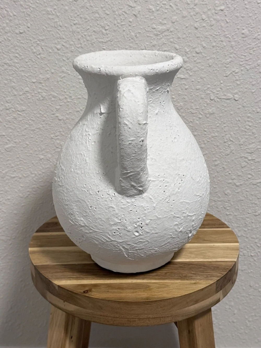 Opalhouse Designed with Jungalow White Textured Vase, Handcrafted Ceramic